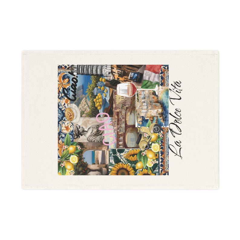 SoSheTravels La Dolce Vita Tea Towel - Thumbnail 3