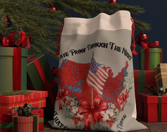 Patriotic Christmas Gift Bag: Red Wave Election Design