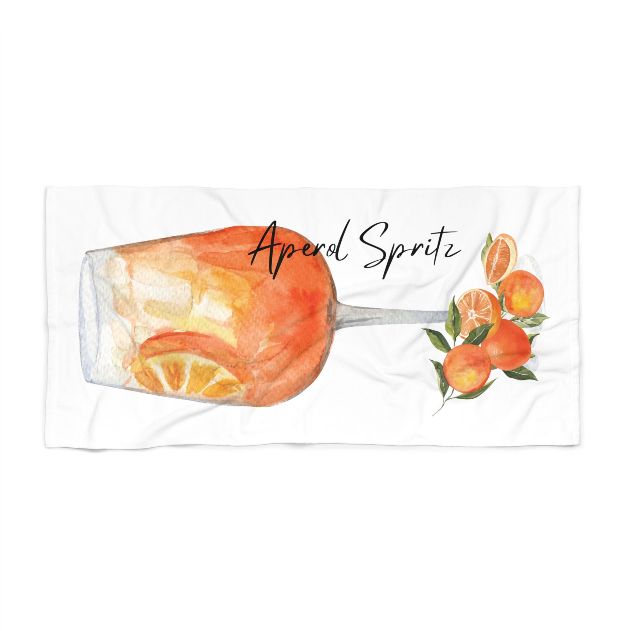 Serviette De Plage Holy Aperoli - 180x90 Cm - Microfibre à Séchage Rapide Sans Sable - Design Aperol Spritz - Cadeau été