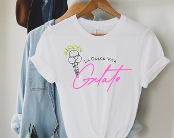 Gelato La Dolce Vita T-Shirt: Italy Summer Lemons Shirt