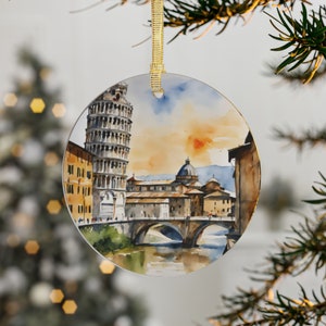 Pisa Italy Christmas Ornament Leaning Tower Of Pisa Christmas Ornament Gift For Italy Lover Italy Travel Gift Pisa Souvenir Italy Ornament