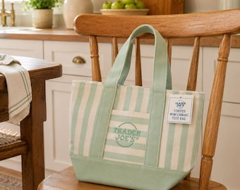 Mini Striped Trader Joe’s Tote  NWT Ready For Your Own Personalization