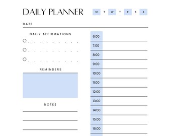 Daily Planner, Instant Digital Download, Printable to Do List, Cute ...