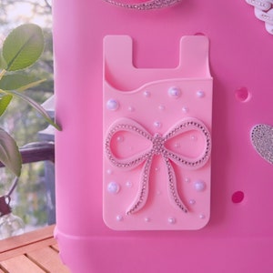Bogg Bag Handyhalter | Glitzernde Schleife & Kunstperlen
