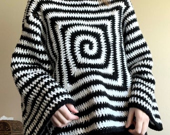Hypnotic Spiral Sweater: Crochet Pattern