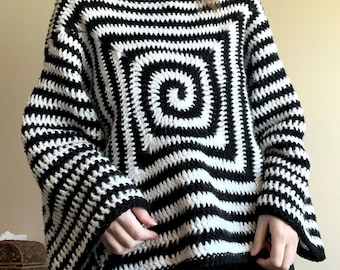 Hypnotic Spiral Sweater: Crochet Pattern