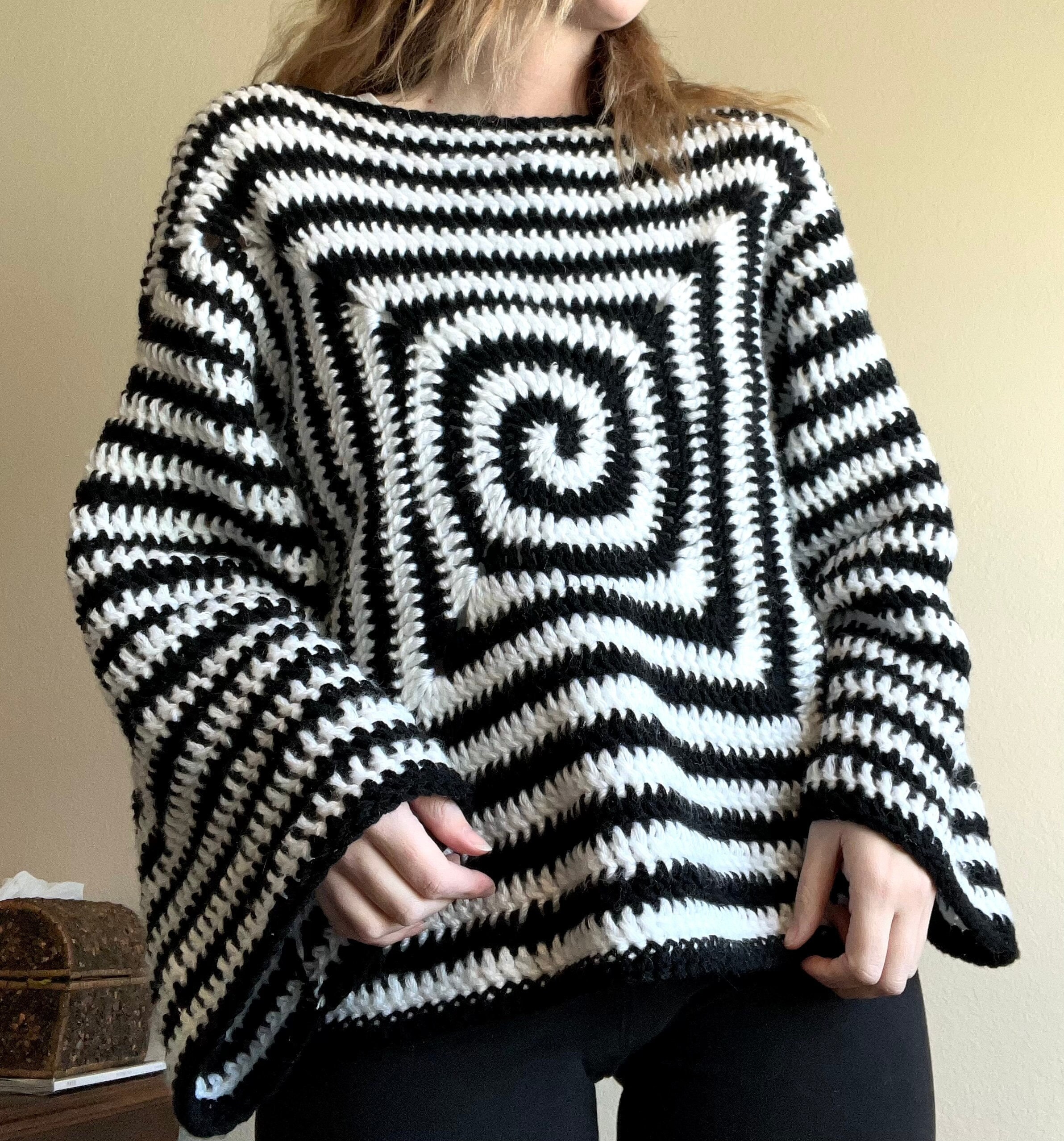 Hypnotic Spiral Sweater: Crochet Pattern - Etsy