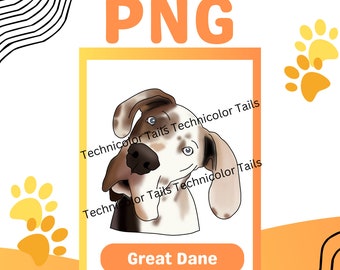 Great Dane Digital Drawing | Dog Instant Download PNG