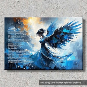 ZAHO DE SAGAZAN – Die Symphonie des Blitzes (2023) – Poster oder Druck auf Künstlerleinwand – Illustrierter Liedtext