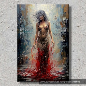 BJORK - Bachelorette (1998) - Poster o stampa su tela - Testo illustrato della canzone