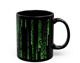 Taza de cerámica Matrix Falling Rain - Regalo geek