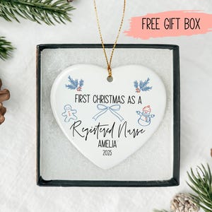 Personalized Nurse Ornament, Nurse Graduation Gift, Custom RN Christmas Ornament, Medical Staff Gift, Nurse Keepsake Ornament, Nurse Gift