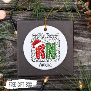 Personalized Nurse Ornament, Nurse Graduation Gift, Custom RN Christmas Ornament, Medical Staff Gift, Nurse Keepsake Ornament, Nurse Gift