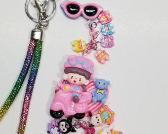 Japanese Anime Girl Keychain