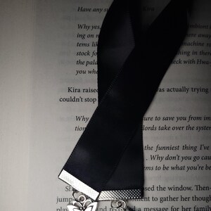 Black Ribbon Butterfly Handcrafted Bookmark