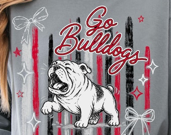 Bulldoggen PNG, Bulldoggen Sublimationsdesign, College Football Shirt, Print on Demand T-Shirt Design, Bulldoggen PNG, College T-Shirt PNG, Dawgs PNG