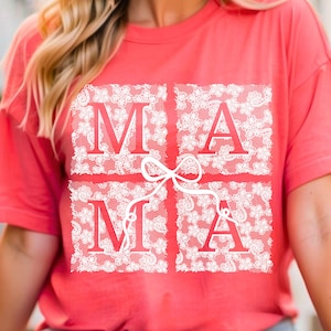 Lace Mama Coquette Png, Mama Png, Floral Mama Chinoiserie Png, Mama Varsity Png, Mothers Day Png, Gift for Mom, Lace Coquette Bow Png