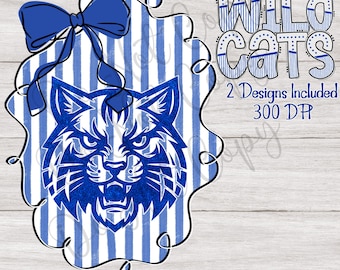 Wildkatzen-Kokette Fußball png Kokette Bogen png Preppy Fußball png Digitaler Download T-Shirt Design Sublimation Wildkatzen Sport Png