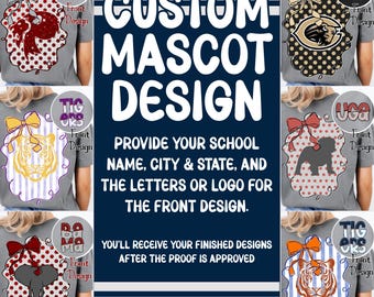 Benutzerdefiniertes Maskottchen Design PNG, Benutzerdefinierte Schule PNG, Benutzerdefiniertes Maskottchen PNG, personalisierter Png, Retro Png, digitaler Download, Sublimation Png, T-Shirt Png
