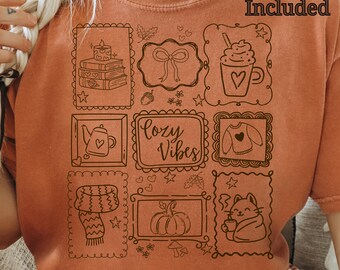 Preppy Fall PNG, Cozy Season Graphics (Digital Download)