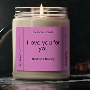 Love Candle, Funny Candle, Gift for Girlfriend, Gift for Her, Gift for Him, Birthday Gift, Valentines Gift, Naughty Candle Gift, Anniversary