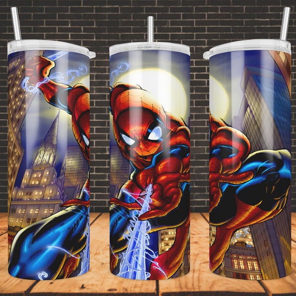 Spiderman Tumbler Wrap Bundle, Cartoon Tumbler Wrap, 20oz Sublimation Tumbler, Spidey Tumbler PNG, Spider Man Tumbler Wrap, Commercial