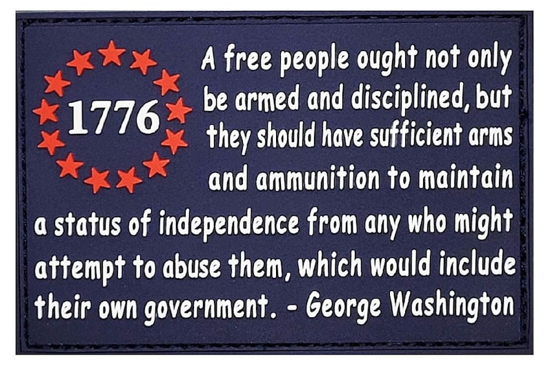 A FREE PEOPLE "sufficient arms ammunition 2nd amendment 3.0 Inch Patch [PVC Rubber -LY6] image 1