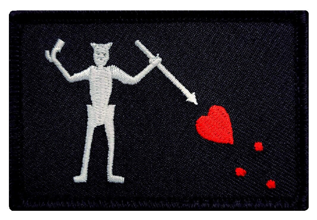 Parche De La Bandera Pirata De Barbanegra - Parche De Moral De La Bandera De Barbanegra - Parche De Edward Teach - México
