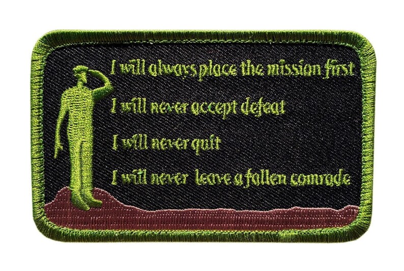 Tactische patch Soldier's Creed [haaksluiting-4,0 x 2,5 -MS7] afbeelding 1