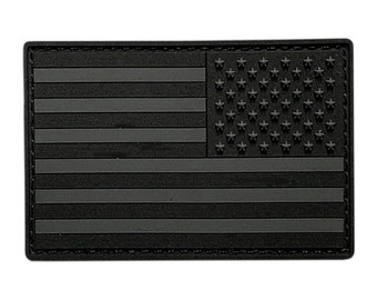 Écusson drapeau américain inversé (caoutchouc PVC 3,0 x 2,0 MTB19A)
