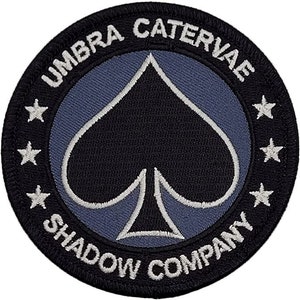 Naszywka haftowana Spade Shadow Company – aplikacja do prasowania (3,5 cala)