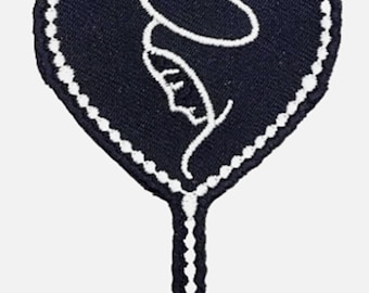 Naszywka haftowana z wizerunkiem Maryi Różańcowej, do przyszycia, 3,0 cala