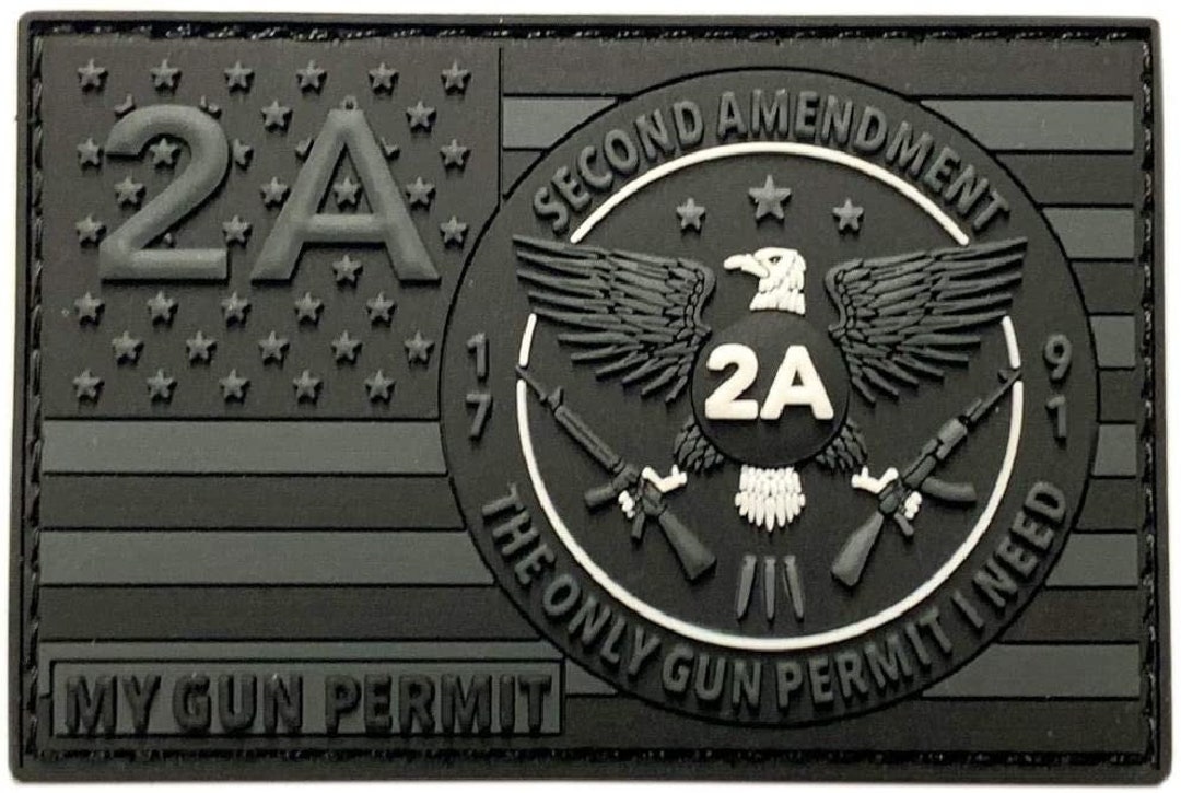 2a Patch 2A Second Amendment PVC Rubber Patch – Gun Rights (3.0 X 2.0 Inch) - Etsy
