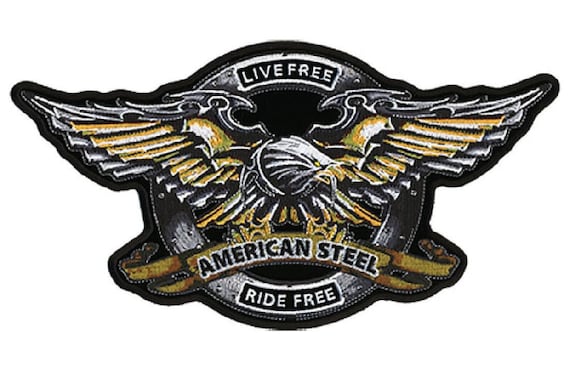 LIVE FREE & RIDE FREE ROCKER MC Biker Embroidered Patch 15.7 in Twill Fabric Jacket Vest Badge from Sewing Notions & Tools - price 18.14 LIVE FREE & RIDE FREE ROCKER MC Biker Embroidered Patch 15.7 in Twill Fabric Jacket Vest Badge from Sewing Notions & Tools - price 18.14