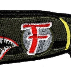 WW2 F bomb 4.25 x 1.25 inch patch embroidered hook fastener