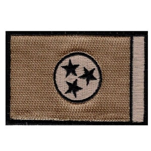 Tennessee State Flag 3,0 tums tygmärke (broderad krok) (brun)