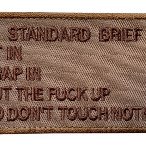 Parche táctico militar estándar bordado con gancho, 3,75 x 2,0 pulgadas -MSB-3