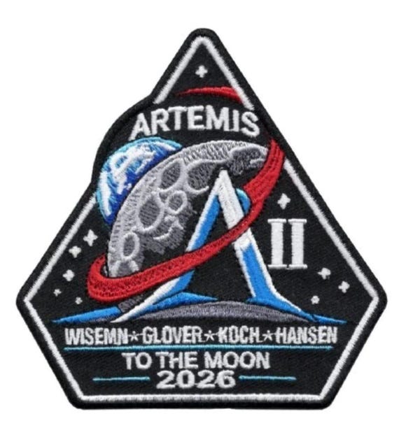Artemis II Mission Patch 刺繍ワッペン Artemis II Mission Patch: Embroidered Iron-on Space Exploration