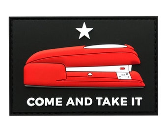Red Stapler Come and Take It Office Space 3.0 Inch Patch (PVC)