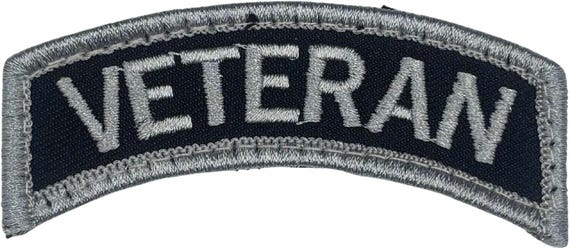 USA Flag Rocker Tab Patch – 3.5 Inch Hook Fastener, Black