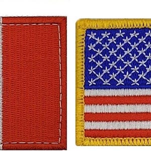 American Mexican Flag Morale Patch [Hook Backing -2PC Bundle - 3.0 X 2.0 - MF7]