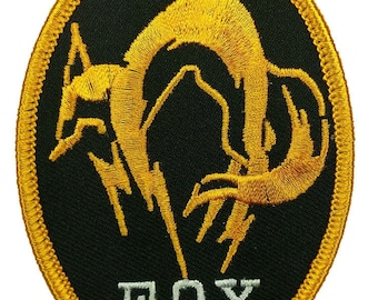 Parche de Metal Gear Solid Fox de 3,5 pulgadas (con gancho bordado)