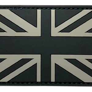 Taktisk lapp med brittisk flagga [3D-PVC-gummi -3,0 x 2,0 - "Hook Brand"-fäste-PF1]