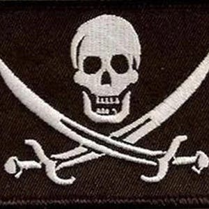 Jolly Roger Calico Jack  3.0 Inch patch iron on sew on