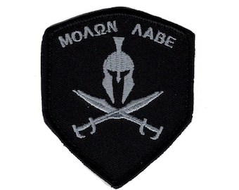 Molon Labe Spartan 3.0インチパッチ（刺繍フック）