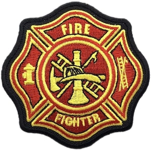 Firefighter Axe Ladder Embroidered Patch (3.0 X 3.0 inch) FP5