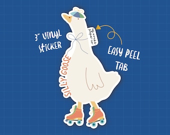 Silly Goose Vinyl Sticker | Funny Meme Decal