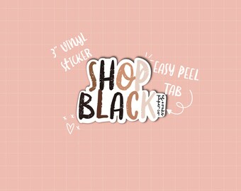 Shop Black Waterproof Vinyl Sticker | Laptop, Water Bottle