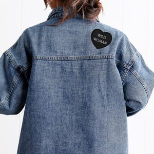 wild woman embroidered patch
