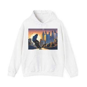 Stylish Men&#39;s Skateboard Hoodie, Cool Street wear Graphic Pullover, Casual Skate Apparel, Perfect Birthday Gift for Him
